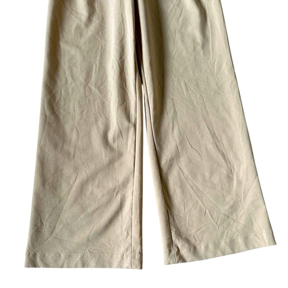 NEWPORT NEWS tan corset style strapless wide leg jumpsuit VINTAGE VIBES size 10 - Picture 3 of 6